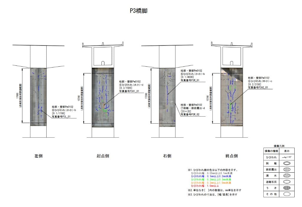 点検調書のサンプル図面